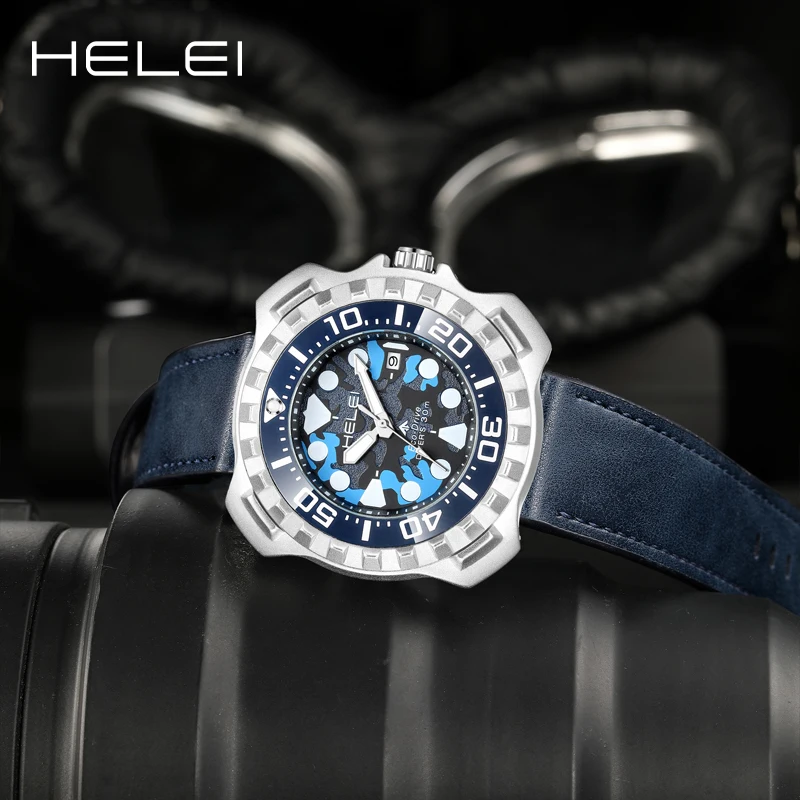 ساعة يد كوارتز مضيئة مقاومة للماء للرجال ، واقيات معصم ، ساعات رياضية فاخرة ، أزياء أصلية