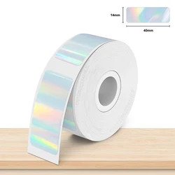 P15 Label Paper Roll Holographic Label Sticker 14*40mm Laser Pattern Paper Label Compatible Marklife P15 D30 Q30S Label Maker