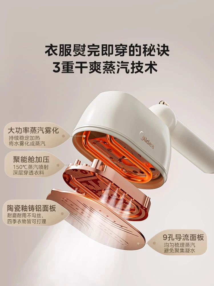 Midea steam electric iron household small handheld dormitory new ironing machine portable mini hanging iron