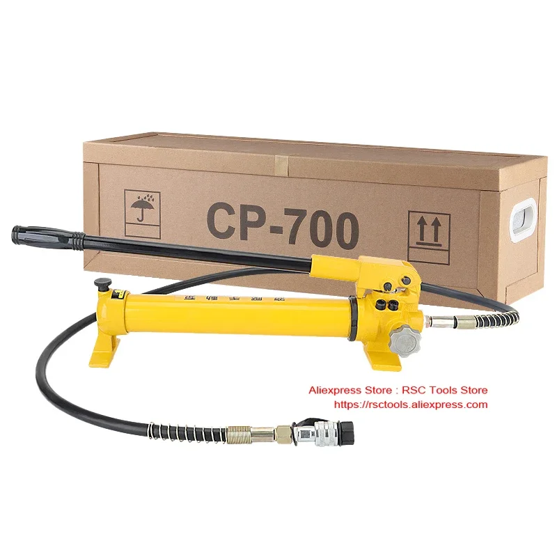 مضخة يدوية هيدروليكية CP-700 تعمل مع رأس تجعيد وضغط الرأس وضغط رأس القطع 700 كجم/سم2