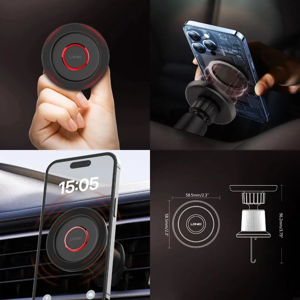 Car Phone Holder Stand Air Vent Magnet SUV Mount Navigation Support Bracket for Phone 15 14 13 12