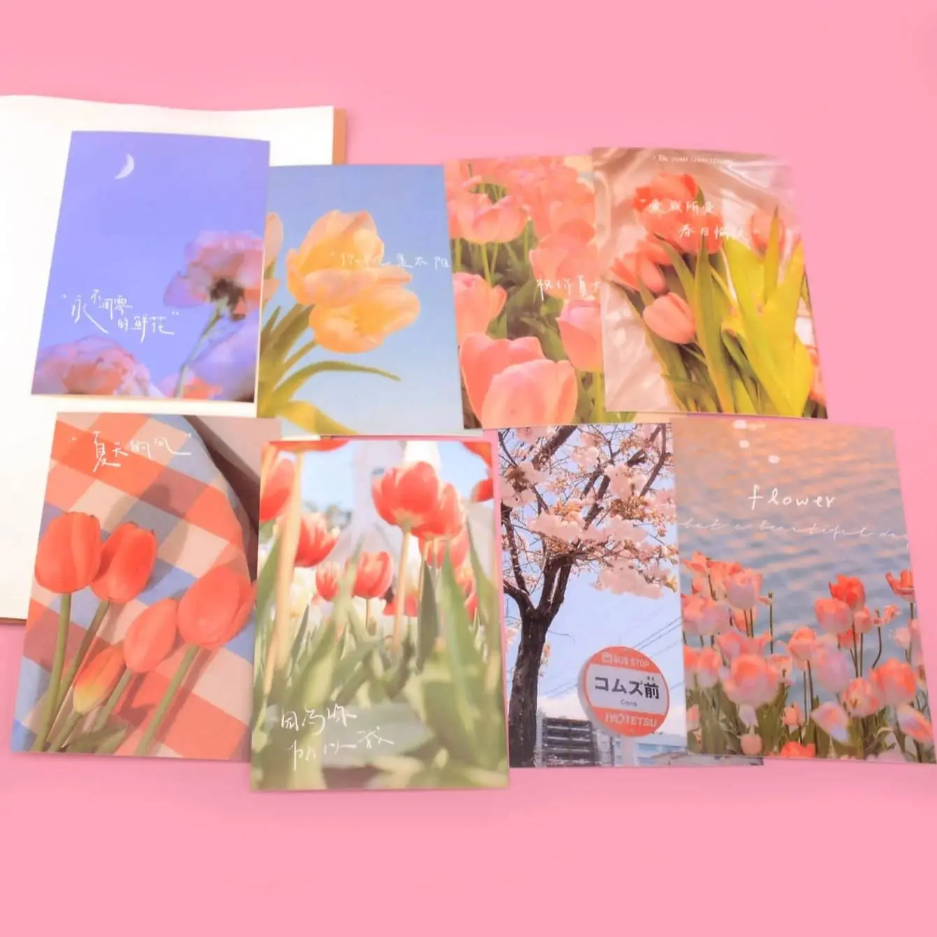 癒し系の花柄風景模様の紙、30枚/パック、家庭や学校の壁の装飾に（ステッカー付き）