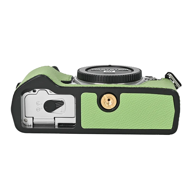Plaque en alliage d'aluminium véritable étui en cuir véritable sac pour appareil photo demi-corps Base pour Olympus OM-5 OM5 Ouverture de protection Couverture astronomique