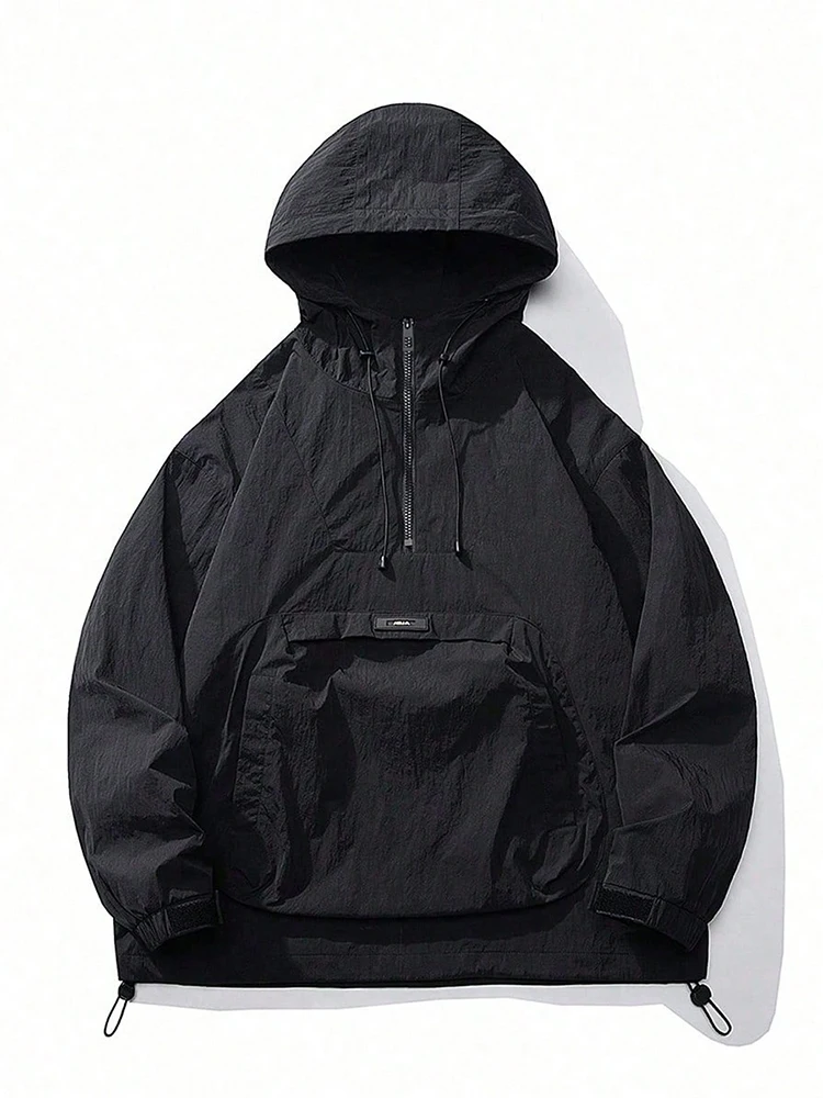 Men\'s Simple Solid Colour Casual New Jacket Texture Windproof Waterproof Hundred Rushing Jacket