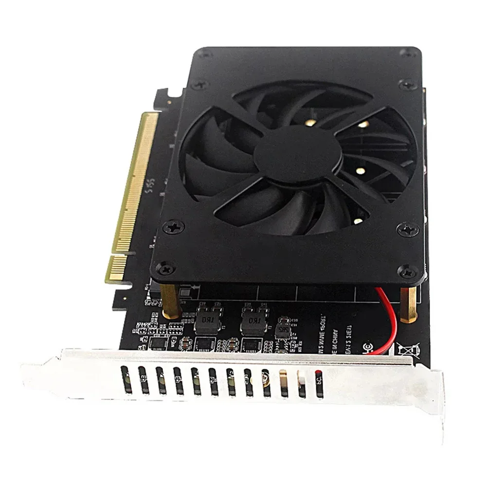 Fanned Adapter Card NVME M.2 Adapter For PCIE X16 Splitter Expansion Controller 4-Disk Soft RAID Efficient Heat Dissipation