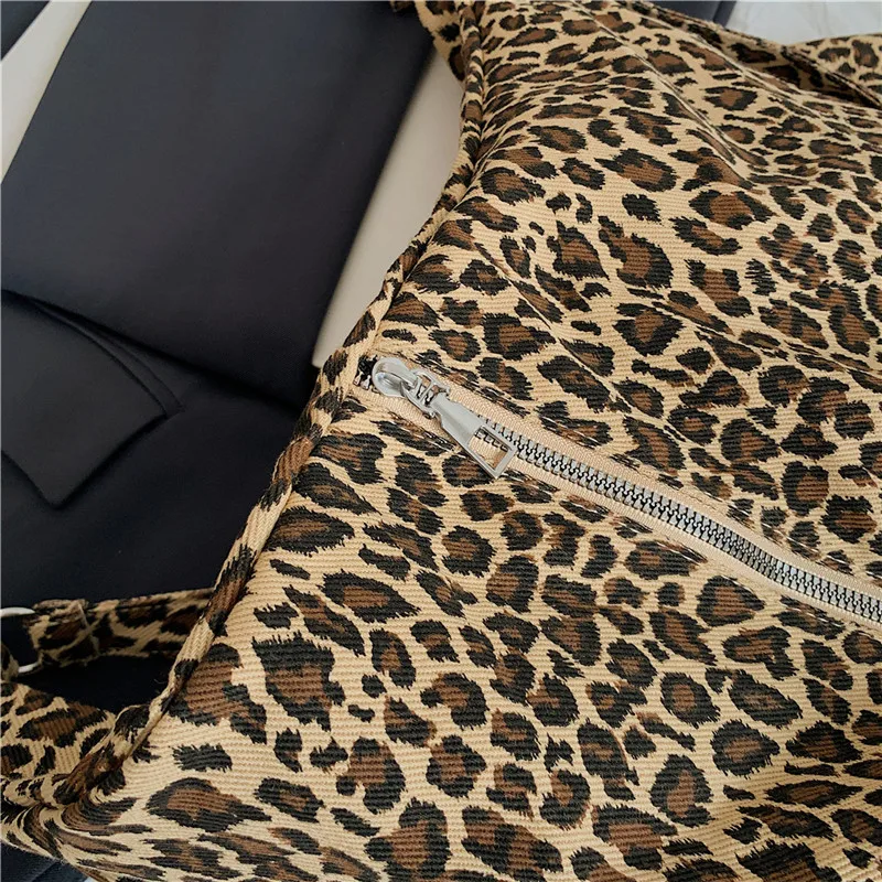 Leopard Design Large Capacity Big Shopping Bags 2024 Korean Fashion Shopper for Women Lady Shoulder Bag Girl bolsos de mujer