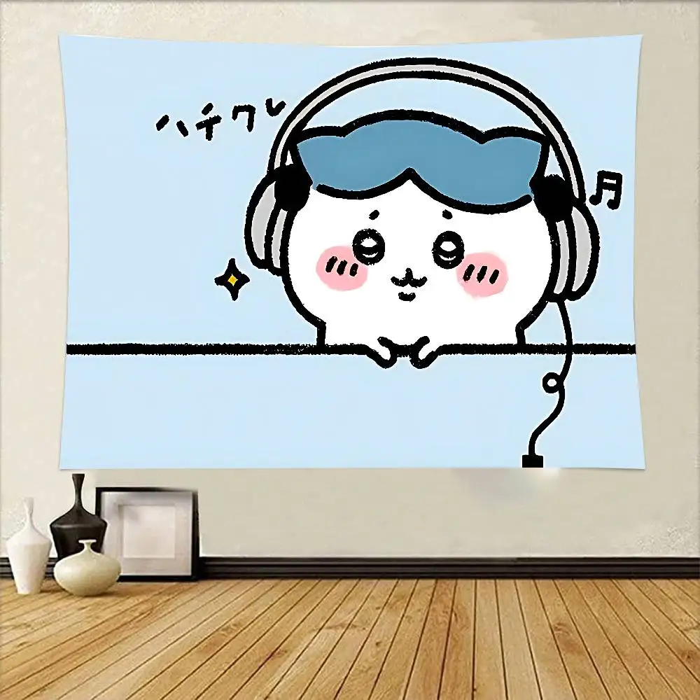 لطيف الكرتون H-Hachiware نسيج الجدار الشنق نسيج آرت ديكو بطانية الستار معلقة في المنزل غرفة نوم غرفة المعيشة ديكور #6