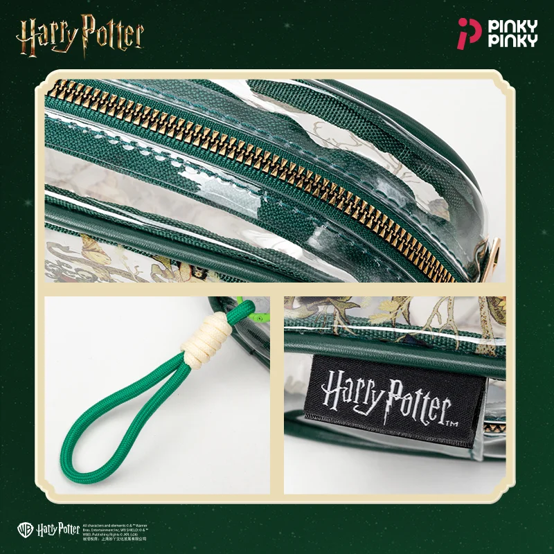Pinky Harry Potter Makeup Bag Black Family Storage Pouch Clear PVC Wash Bag for Commuting Traval Gift for Fans Students Women view 5