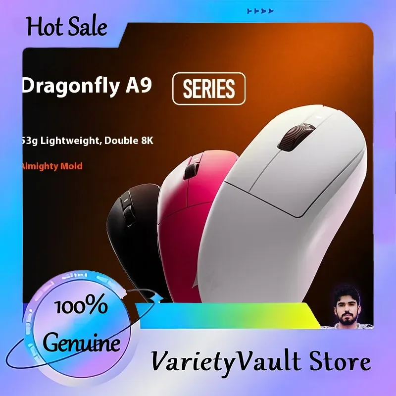 

ATK A9 Ultra Wireless Gaming Mouse A9/A9 SE/A9 Plus/A9 Pro Tri-Mode 8K 53g Lightweight E-sports Gaming Mouse PC Custom Accessory