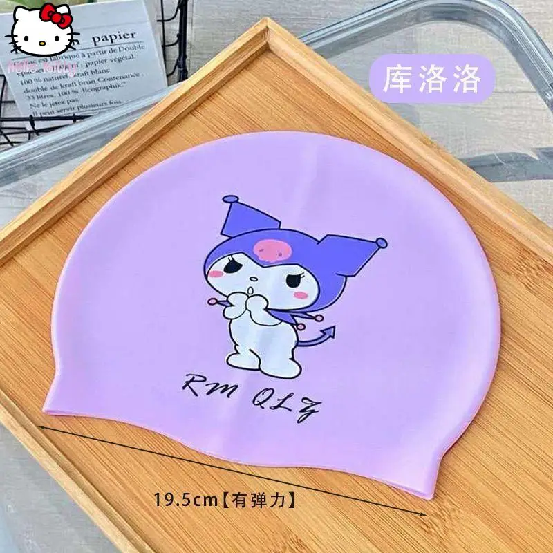 

Anime Sanrio Girls Swimsuit New Kawaii Cartoon Melody Sweet Breathable Skin-Friendly Quick Drying Short-Sleeved Swimsuit Cap Set