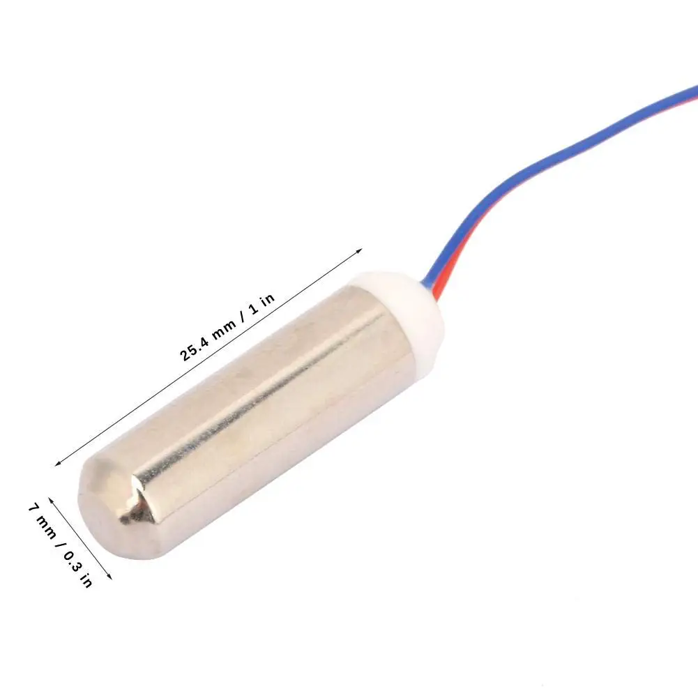 Motor sin núcleo CC con vibración integrada, resistente al agua, 1,5-3v, 8000-16000RPM, para cepillo de dientes eléctrico, juguetes, 7x25mm, 5 piezas