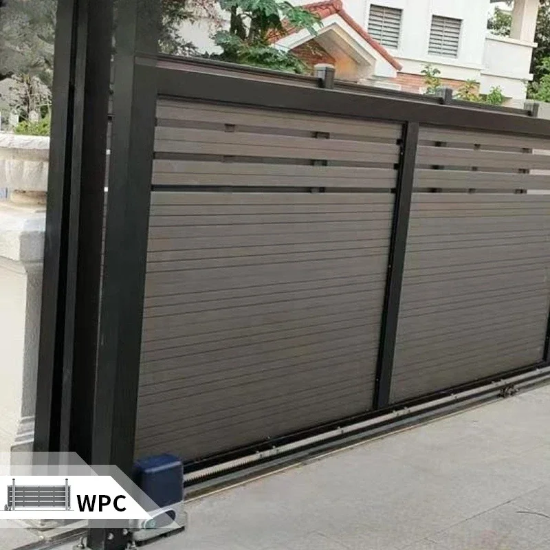 European Fence and Gate Garden Composite Wooden Driveway Gate