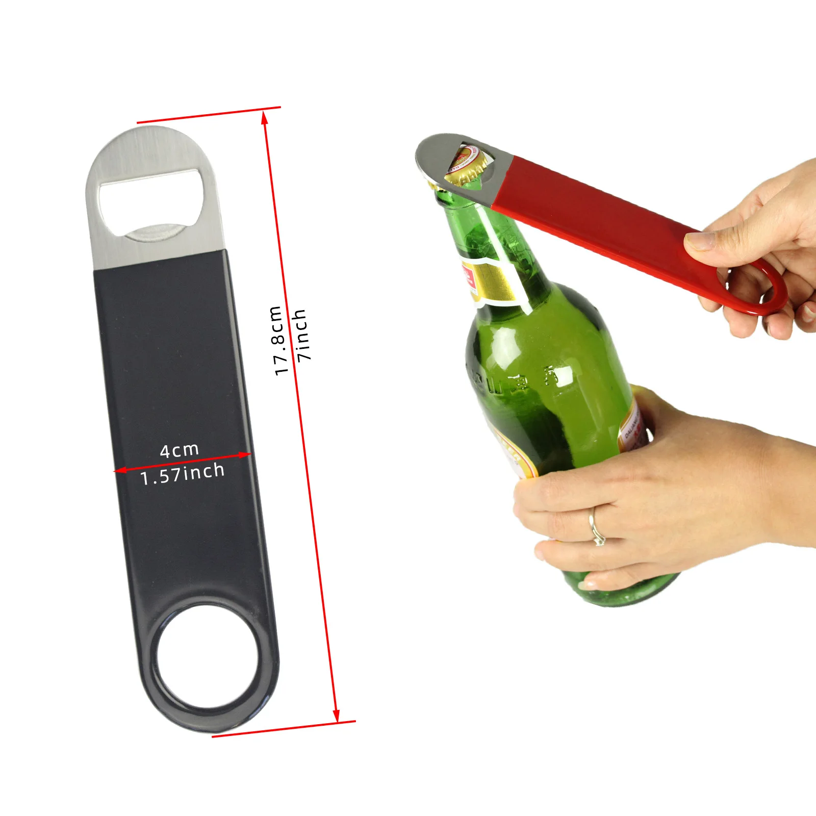 Stainless Steel Fast Bottle Opener Metal Bar Pro. 7 inch Heavy Duty Beer Opener Lever Principle Easy Home Tools  Bartender Favor
