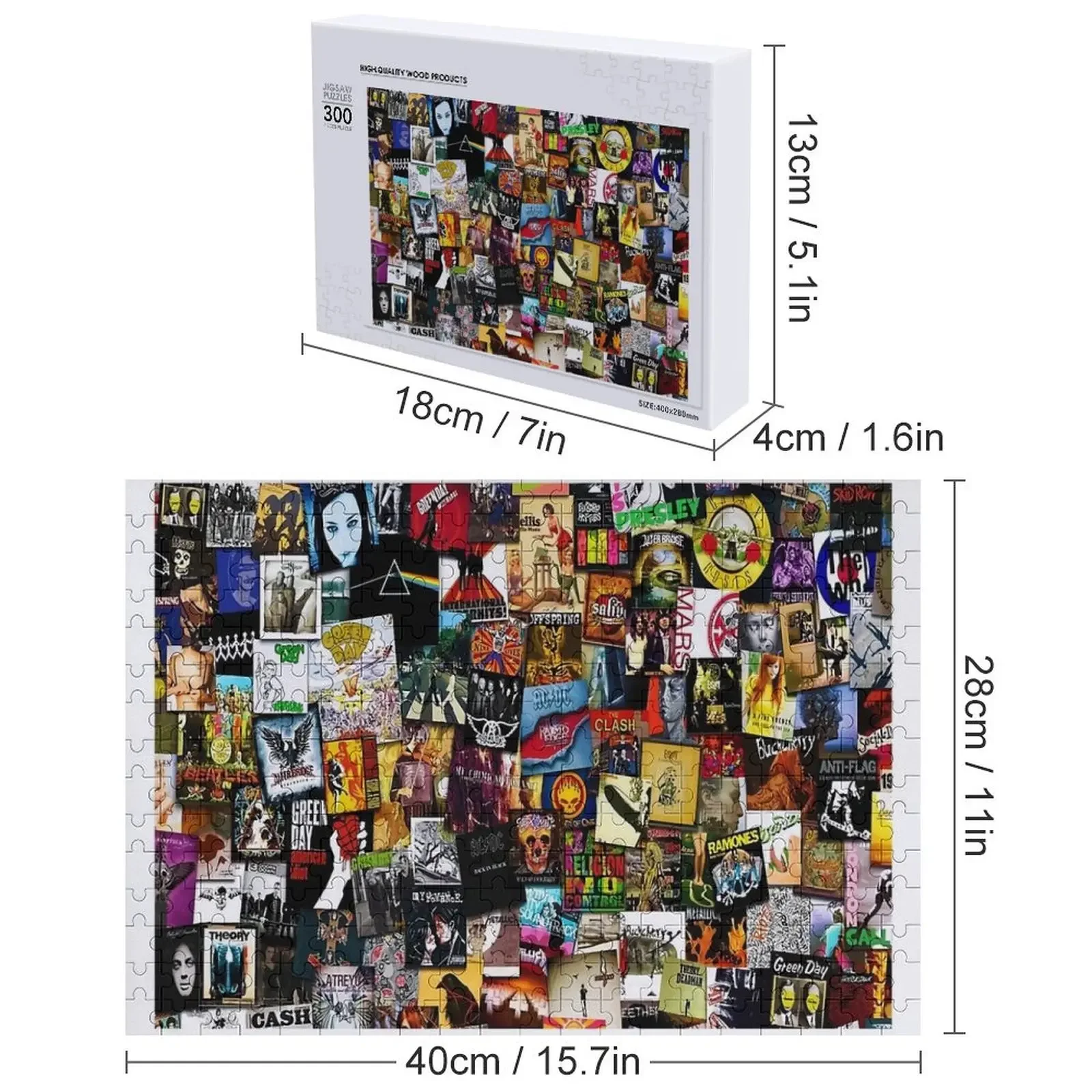 Album Collage Musica Rock Jigsaw Puzzle Immagine personalizzata Opere d'arte Puzzle