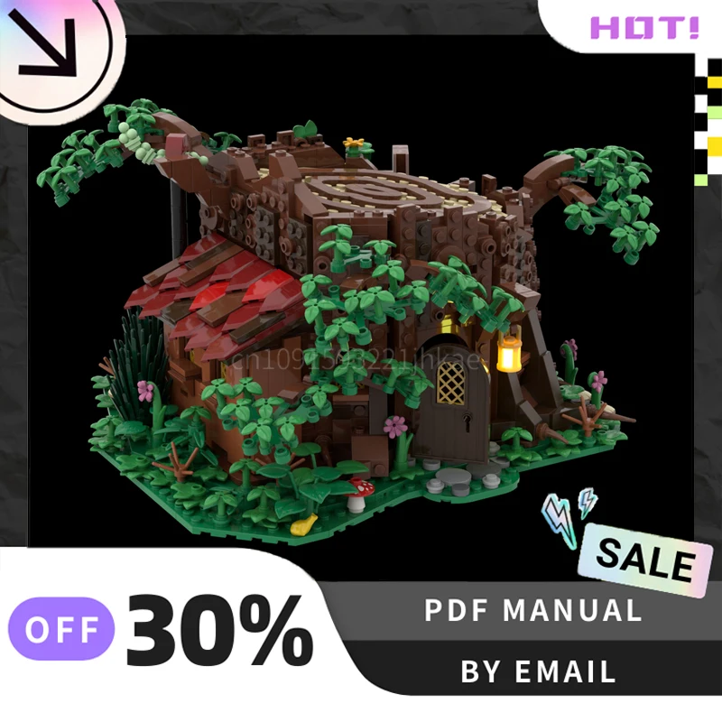 [1220PCS] Customized MOC Fairy Cottage Creative Building Blocks Set STEM Educational Toys Construction Model Kit Birthday Gifts