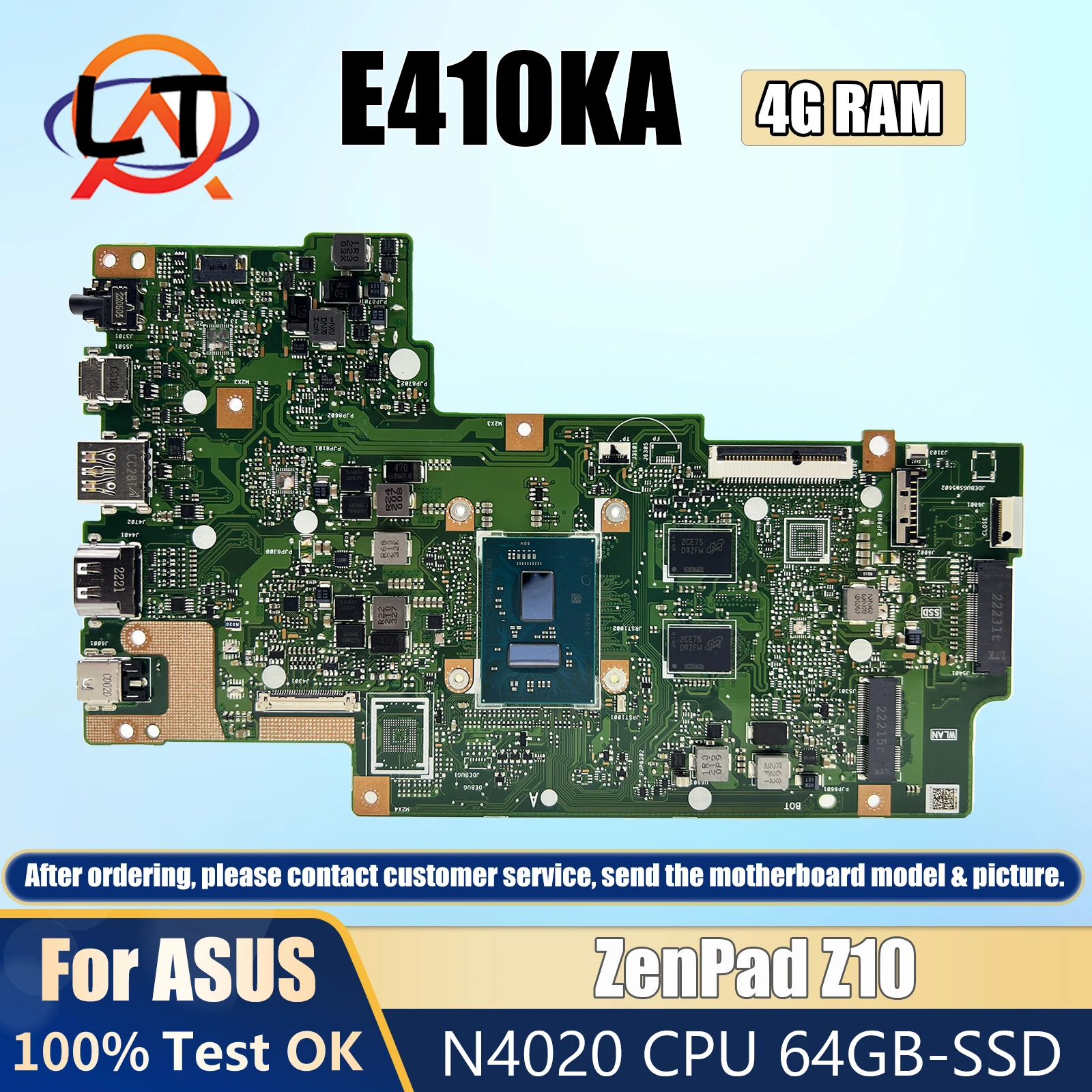 E410KA N5100-GM-8GB Laptop Mainboard For ASUS Vivobook Go 14 E410K E510KA E510K Motherboard CPU DDR3