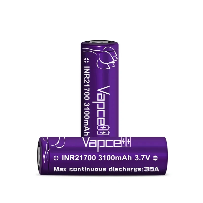 1-12 pièces Vapcell 21700 3100mah batterie 3.7V 35A haute puissance Li-ion cellule Rechargeable INR 21700 Batteries pour vélo électrique
