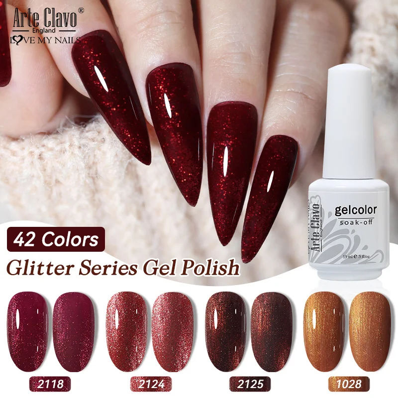 Arte Clavo 42 Farben 15 ml Nagelgellack im Angebot, semipermanenter Soak-Off-Gel-Lack, UV-LED-Nagelgel, DIY-Maniküre-Nagelkunst