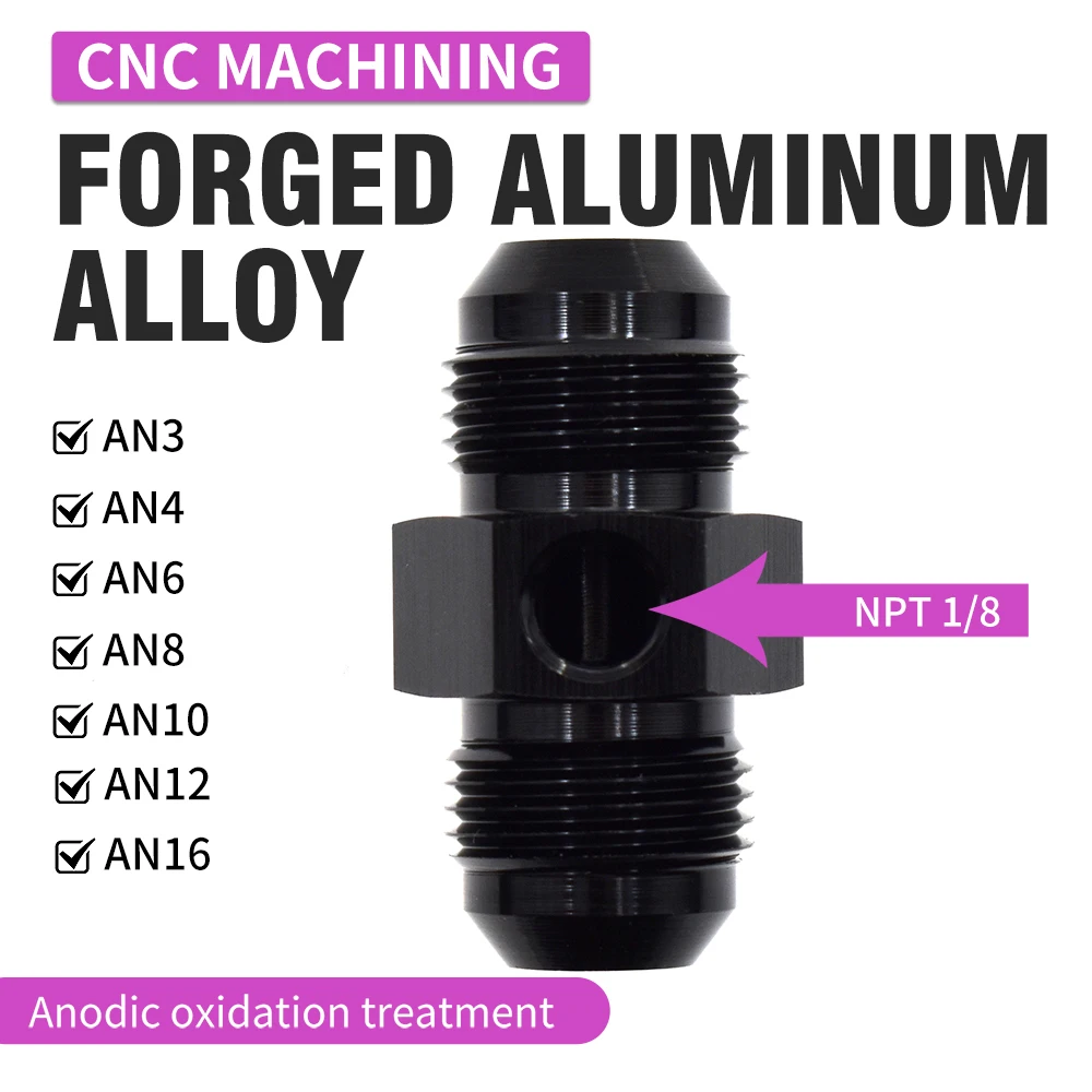 

SK CUSTOM AN4/6/8/10/12/16 Engine oil pipe connection Male to Male Threaded Port Oil Pressure Hose Pipe Adapter Fittings 1/8NPT