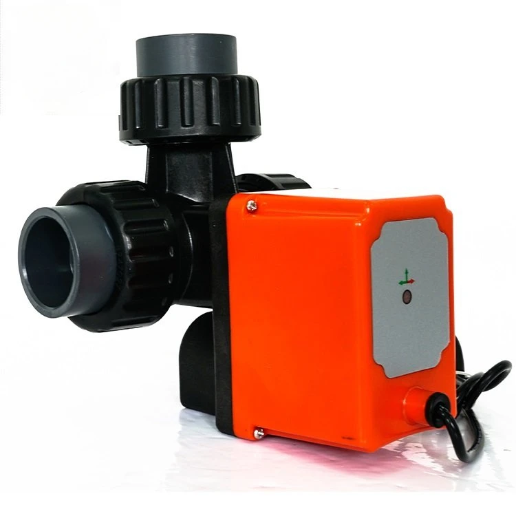 hard seals no leakage no corrosion 3 Ways PPO PVC Motorized Ball Valve Electric Actuator Ball Valve 24V 220V For Industry image 5