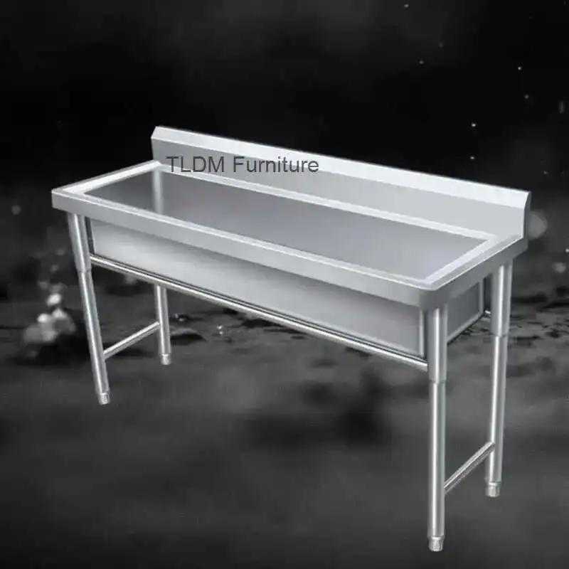 

Commercial Dishwashing Kitchen Sinks for School Canteen Outdoor Washing Sinks Stainless Steel Floor-standing Large Single-tank Y