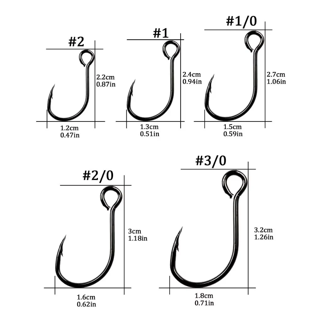 THKFISH 20pcs/lot Big Eye Single Hooks For Crankbiat Minnow High Carbon Steel Inline Sharp FishHooks For Spinner Bait Freshwater