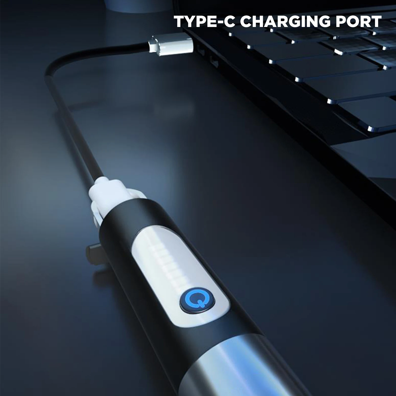 LED COB Keychain Light Mini USB Keychain Flashlight with Lampshade 1200mAh 4 Modes Rechargeable Hook Design for Camping Lighting