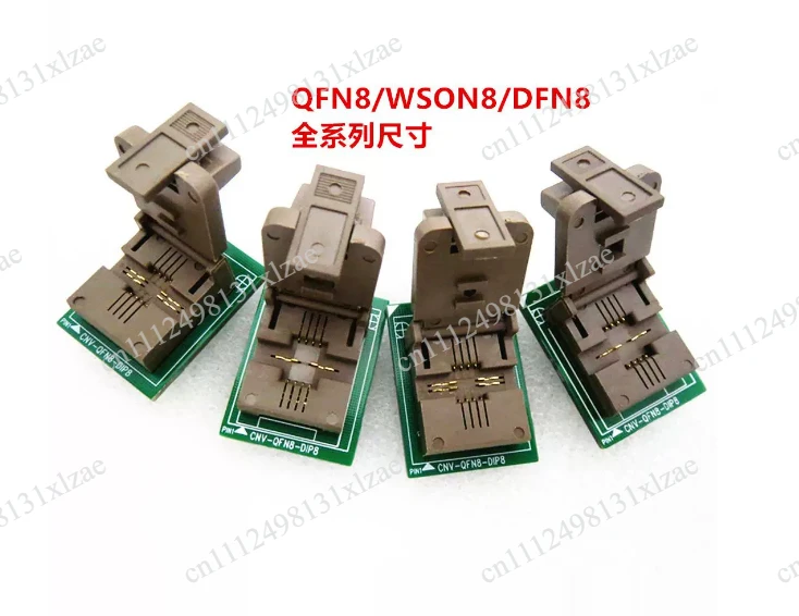 QFN8 WSON8 MLF8 MLP8 DFN8 to DIP8 IC Test Socket Adapter Converter for 6x5mm 8x6mm Chip Programming Debug