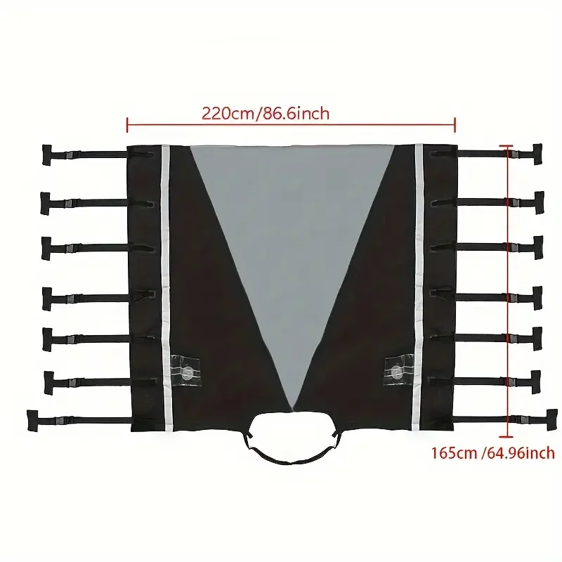 Universal Waterproof Oxford RV Caravan Front Towing Cover Protector Snow-Block Dustproof Camper Trailer Caravan Cover Durable