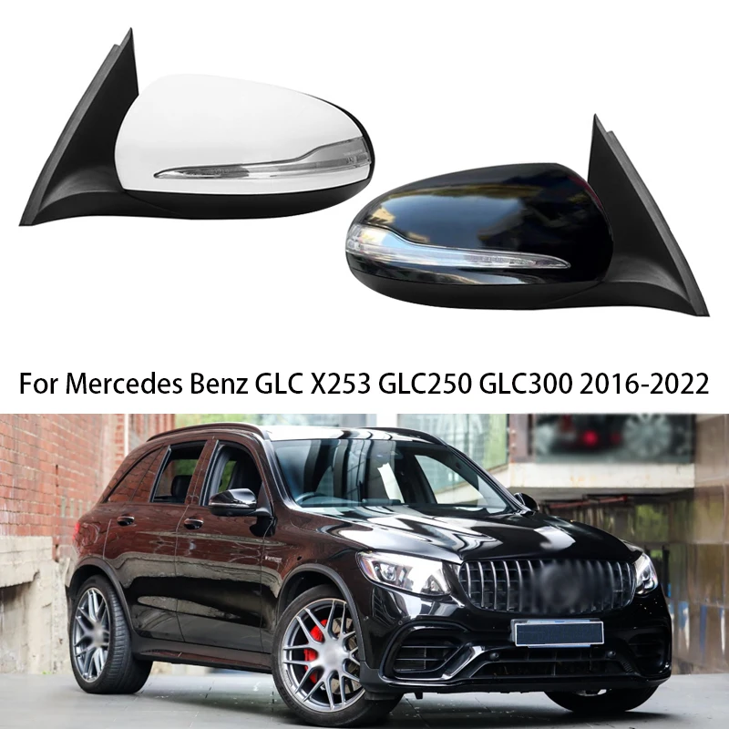 Car Rearview Mirror Assembly Mercedes Benz GLC X253 GLC250 GLC300 2016-2022 Auto With Blind Spot Electric Folding Mirror Assy