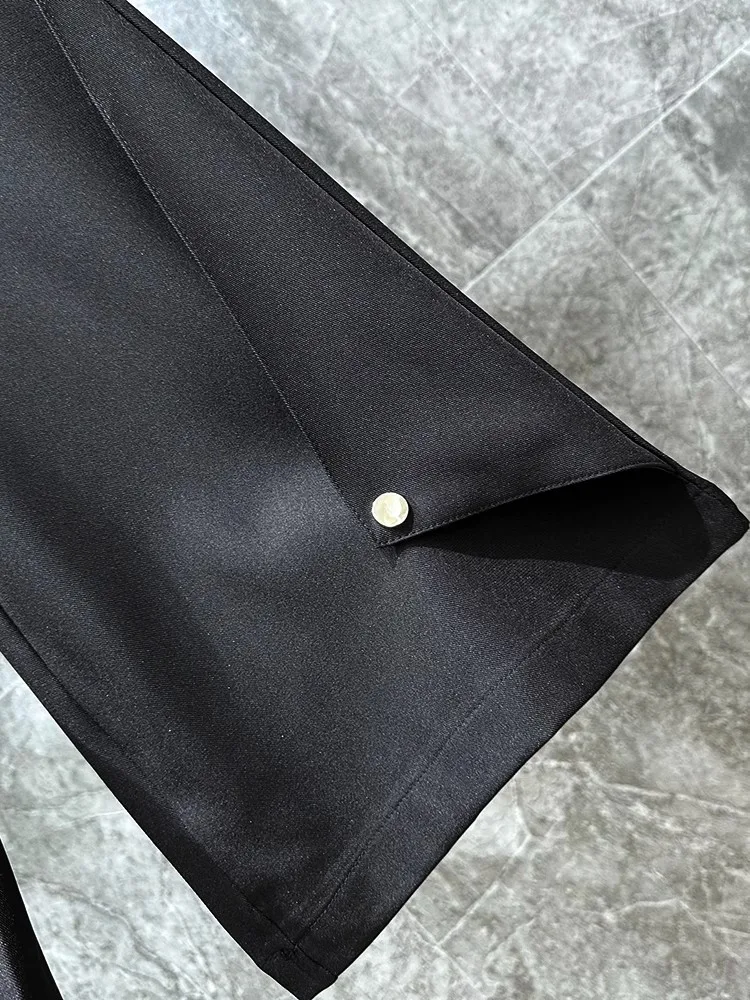 오웬 시크 남성 벨바텀 팬츠 카고 스웨트팬츠 캐주얼 가을 블랙 디자이너 럭셔리 롱 트라우저