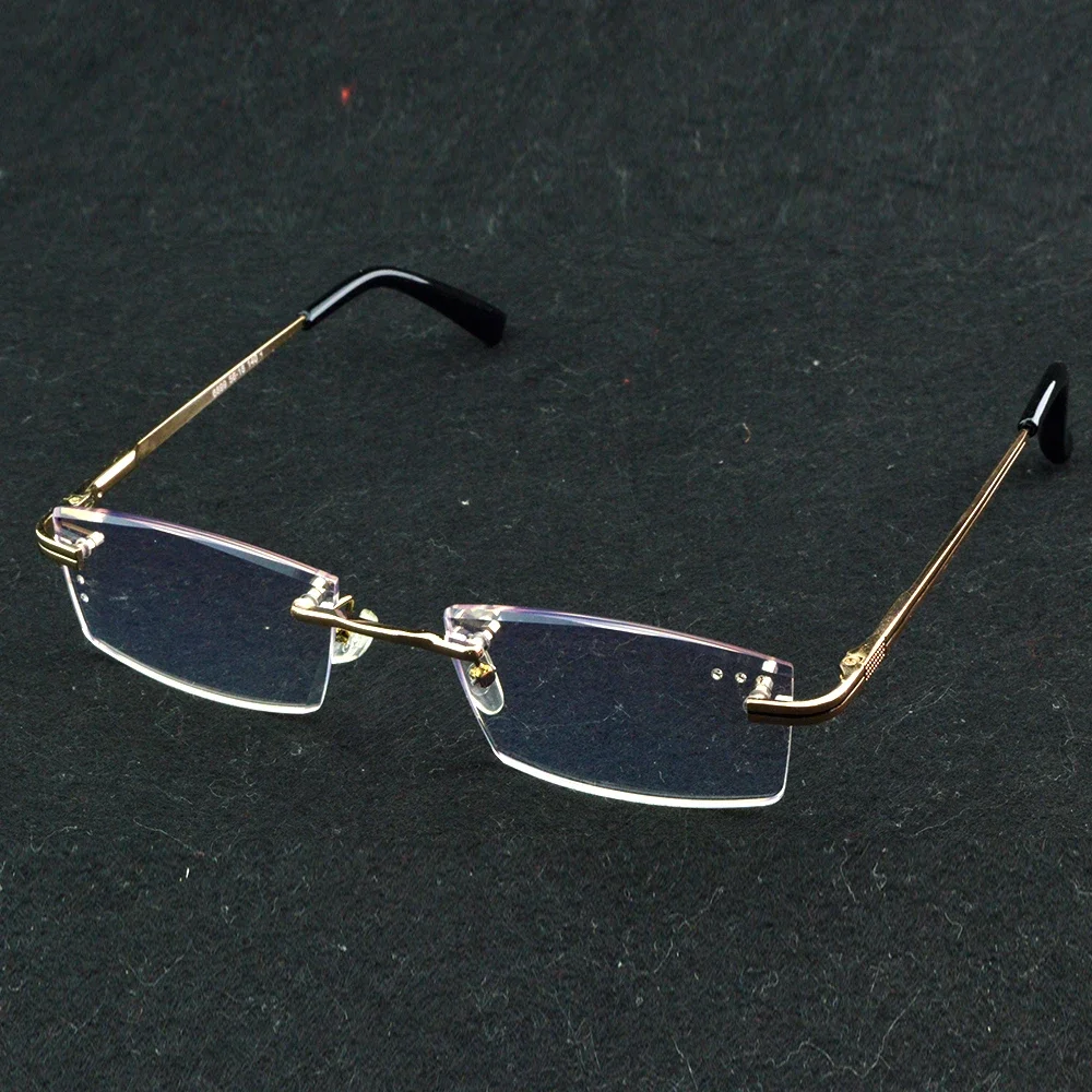 NOMANOV Rimless Diamond Cut Luxury Noble Men Titanium Alloy Reading Glasses +1 +1.5 +2 +2.5 +3 +3.5 +4