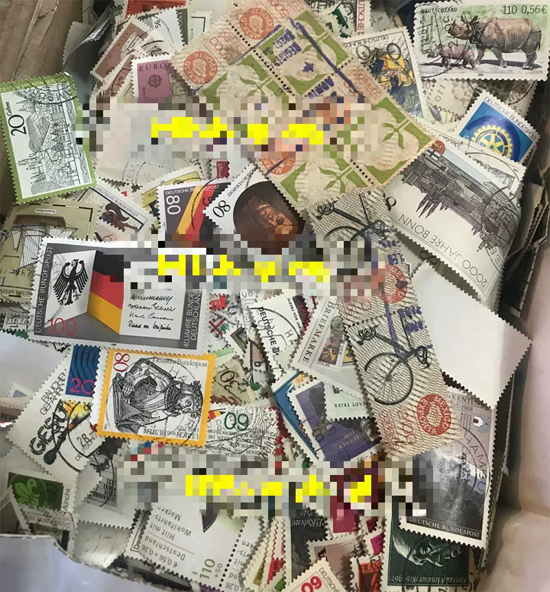 10g,Germany Postage Stamps,Vintage Hand-stitched Material, Stickers, Architectural Figures, Landscapes,About 100 PCS / Lot