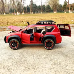 High Simulation 1:24 Prado SUV Alloy Car Model Diecast Metal Modified Off-road Vehicles Pull Back Car Kids Gift Toy Collection