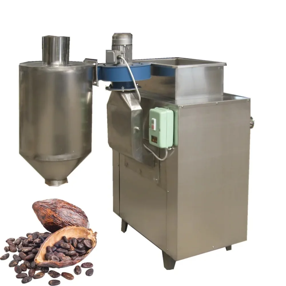 0.75kw Cocoa Processing Bean Pod Removing Machine Coffee Husk Peeling Machine Cacao Bean Sheller Husk Peeler