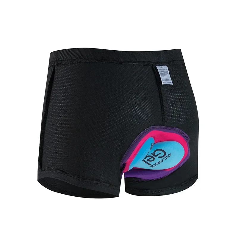 Pantaloncini da ciclismo da donna comodi slip da bici intimo antiurto pantaloni aderenti da bicicletta rosa pantaloncini imbottiti pantaloni