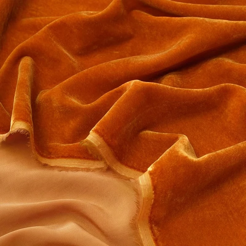 قماش اللباد المخملي للمنزل الخياطة الجمل البني الزنجبيل الأصفر الوزن الثقيل المنسوجة أفخم القطيفة المفروشات الستائر الحرف المواد