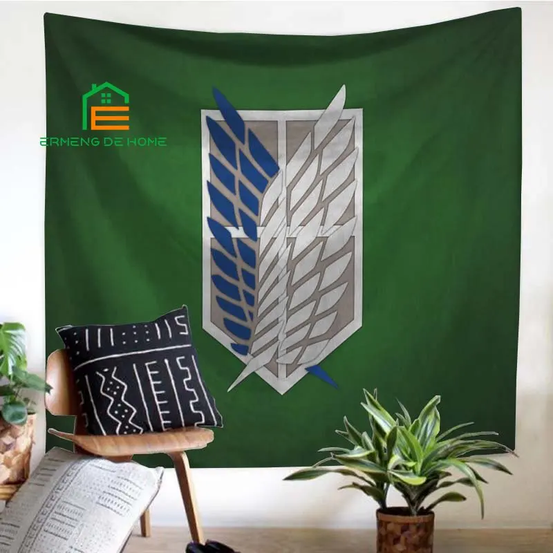 

Anime Attack on Titan Tapestry Cartoon Wall Hanging Japanese Style Wall Tapestries Wall Art Decor Anime Tapestry