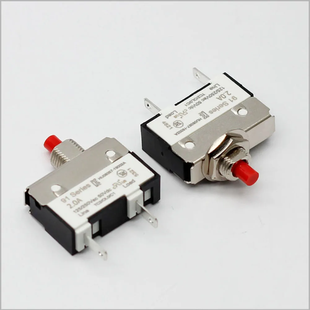 Push Button Circuit Breaker with Overload Protection for Appliances like Blenders Grinders and Microwaves Manual Reset Switch