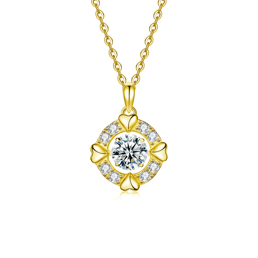 

Ожерелье с подвеской в форме сердца из стерлингового серебра 925 пробы с муассанитом для женщин, легкий и гибкий, простой дизайн, праздничный подарок