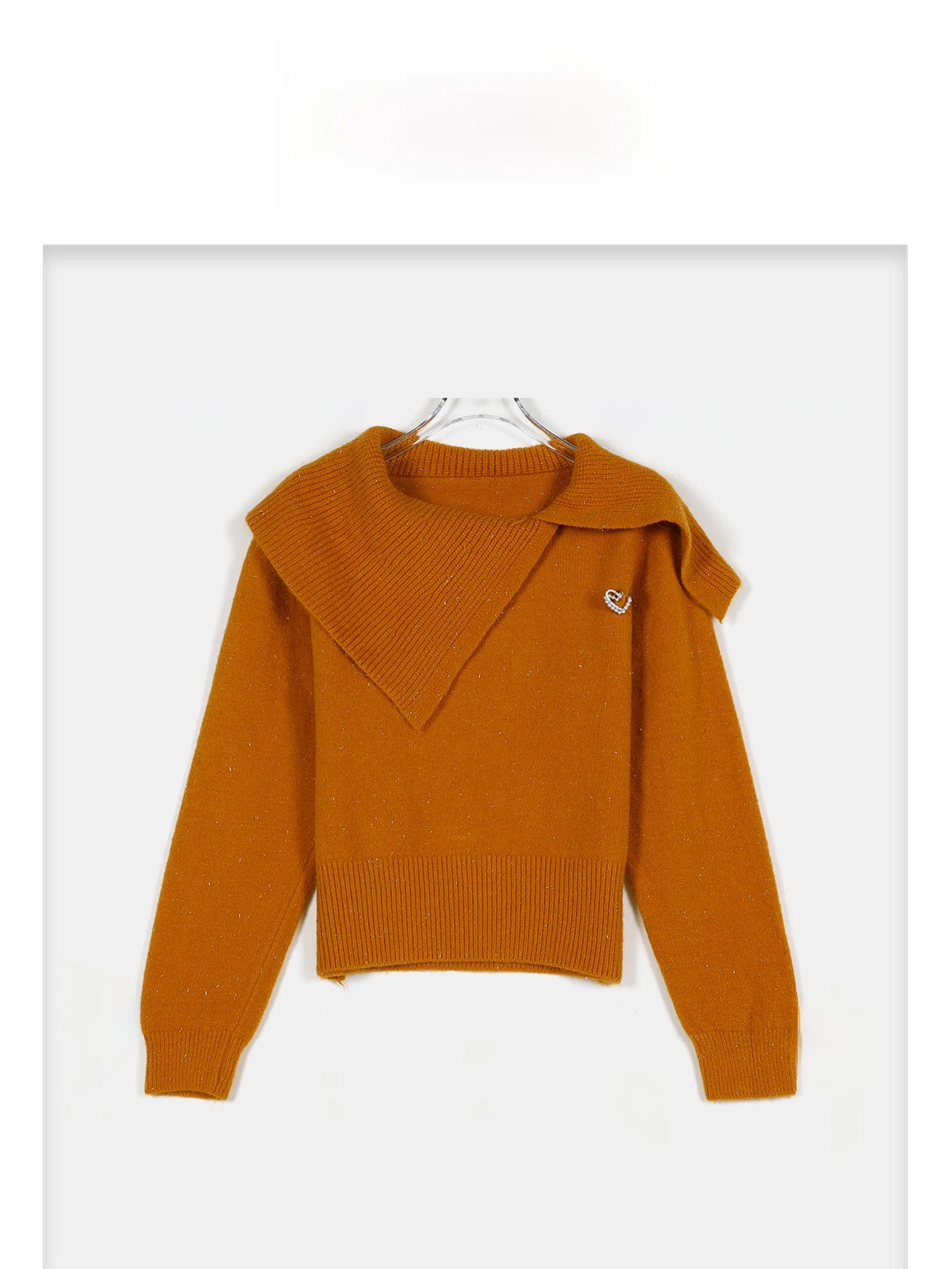 

Faionable Casual Heart aped Scarf Warm Sweater Sli Autumn Winter Wearable Comfy Long Sve Color Commute Sle