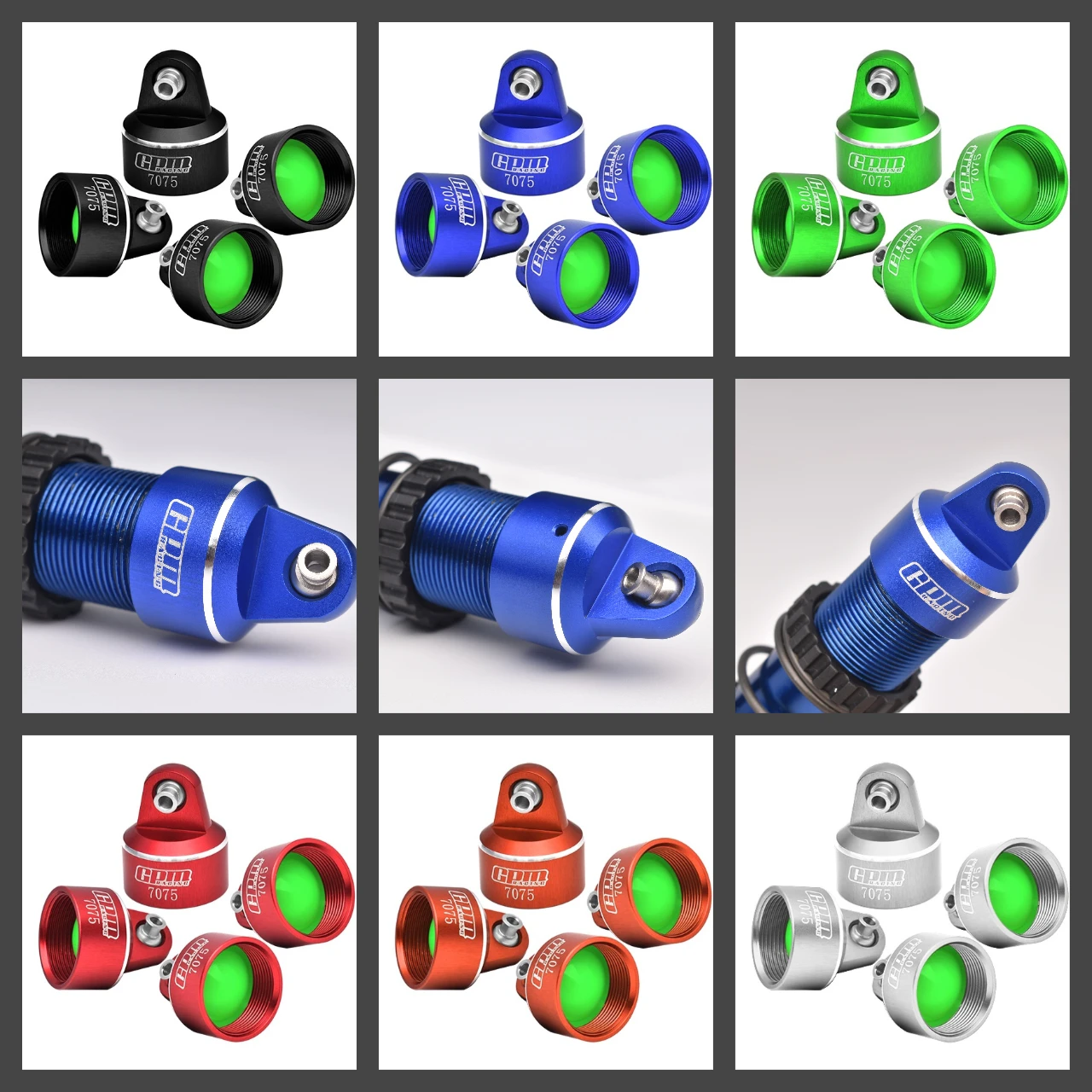 

7075 Alu Shock Caps For GPM & Orig Shock Absorbers TRAXXAS Maxx Slash Maxx 2.0