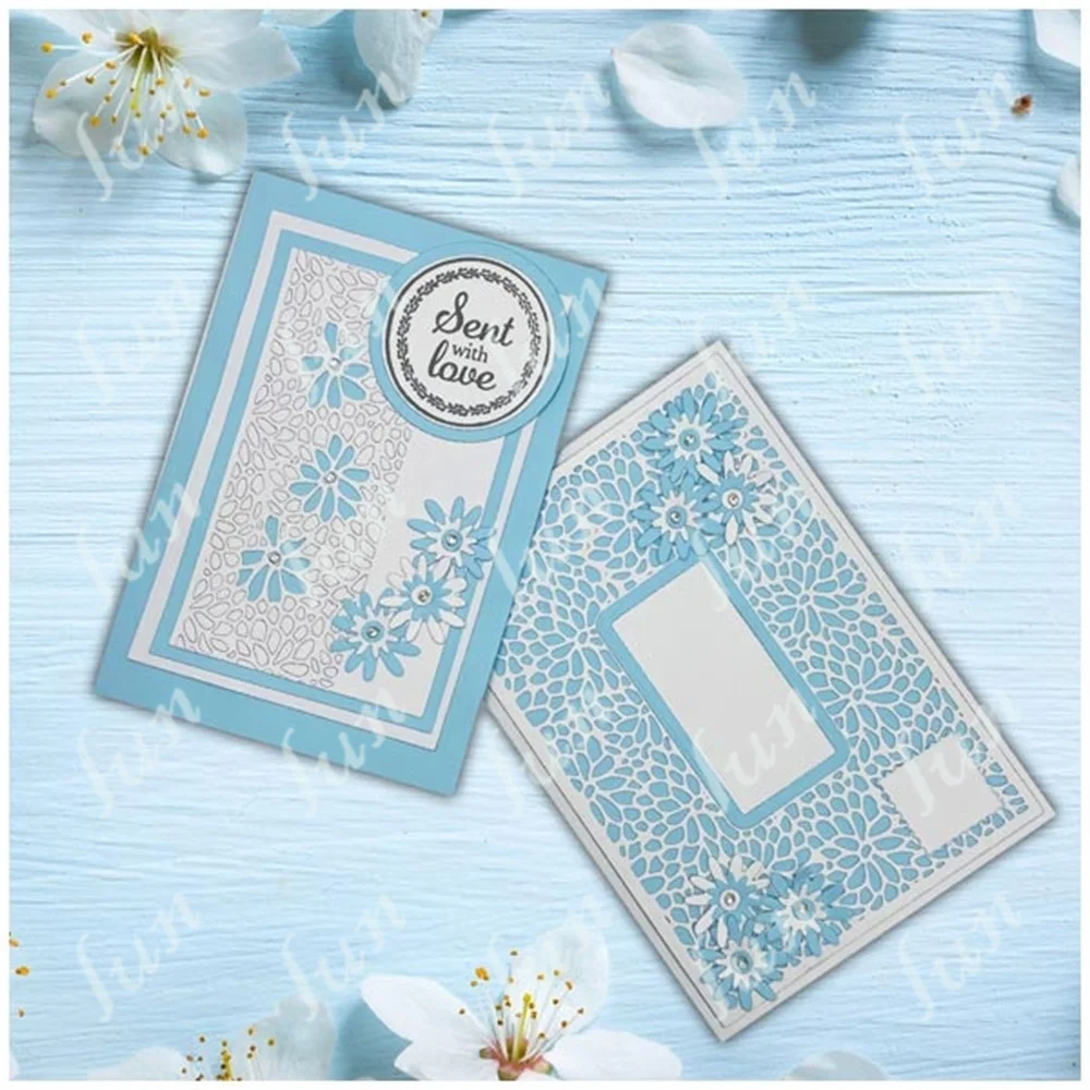 Sentiment Clear Stamps and Cutting Dies Diy Envelope Box Cards Set Borders Die Cuts Craft Supplies
