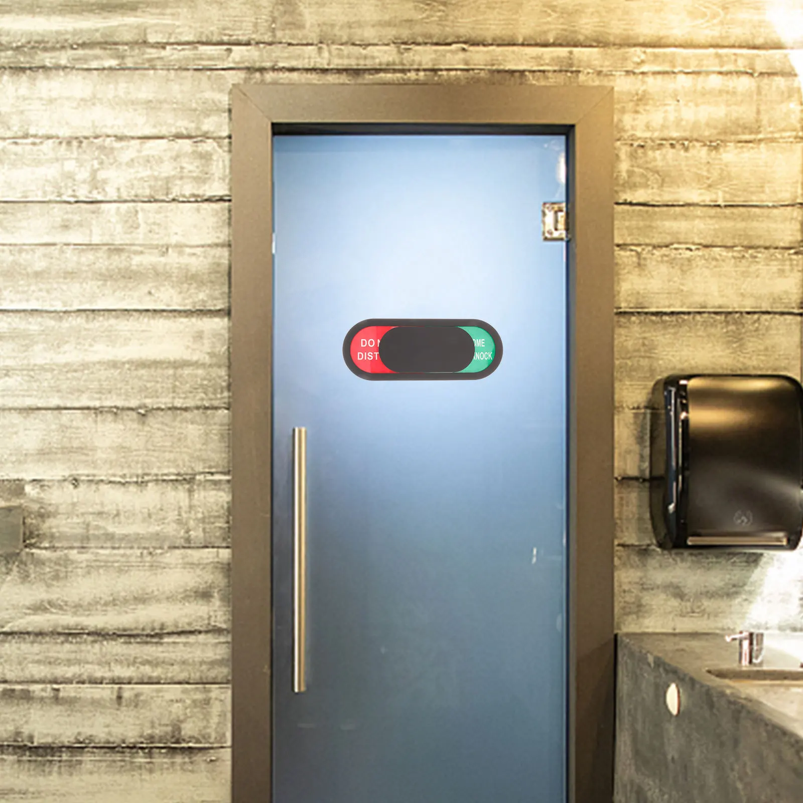 

Toilet Slide Door Sign Premium Plastic Occupied Vacant Indicator Easy Install Privacy Protection for Bathroom Hotel Office Use