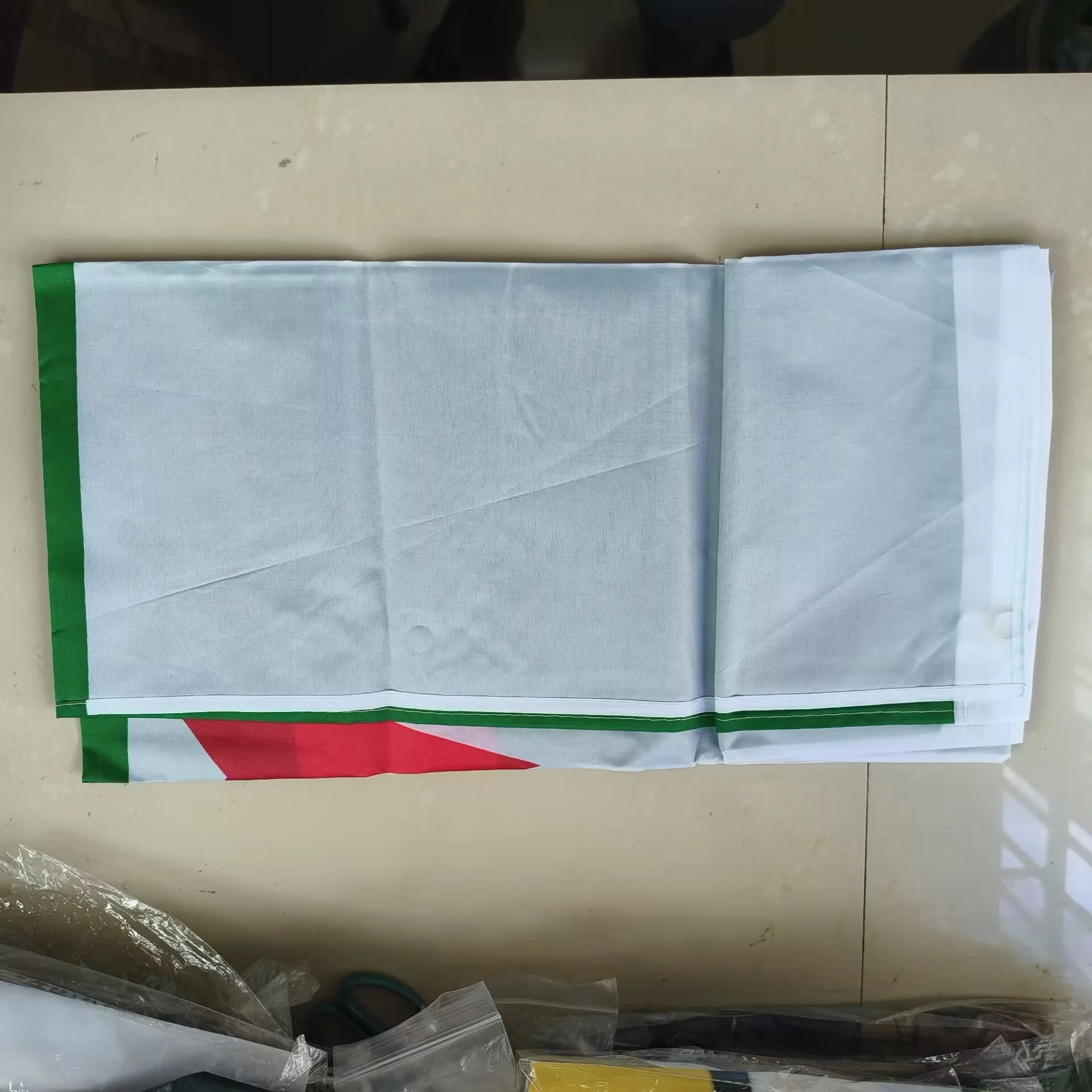 aerxemrbrae  8*12cm  Algeria Car Window  Polyester double side printed Algeria Hanging pennant Flags Algeria Mini flag