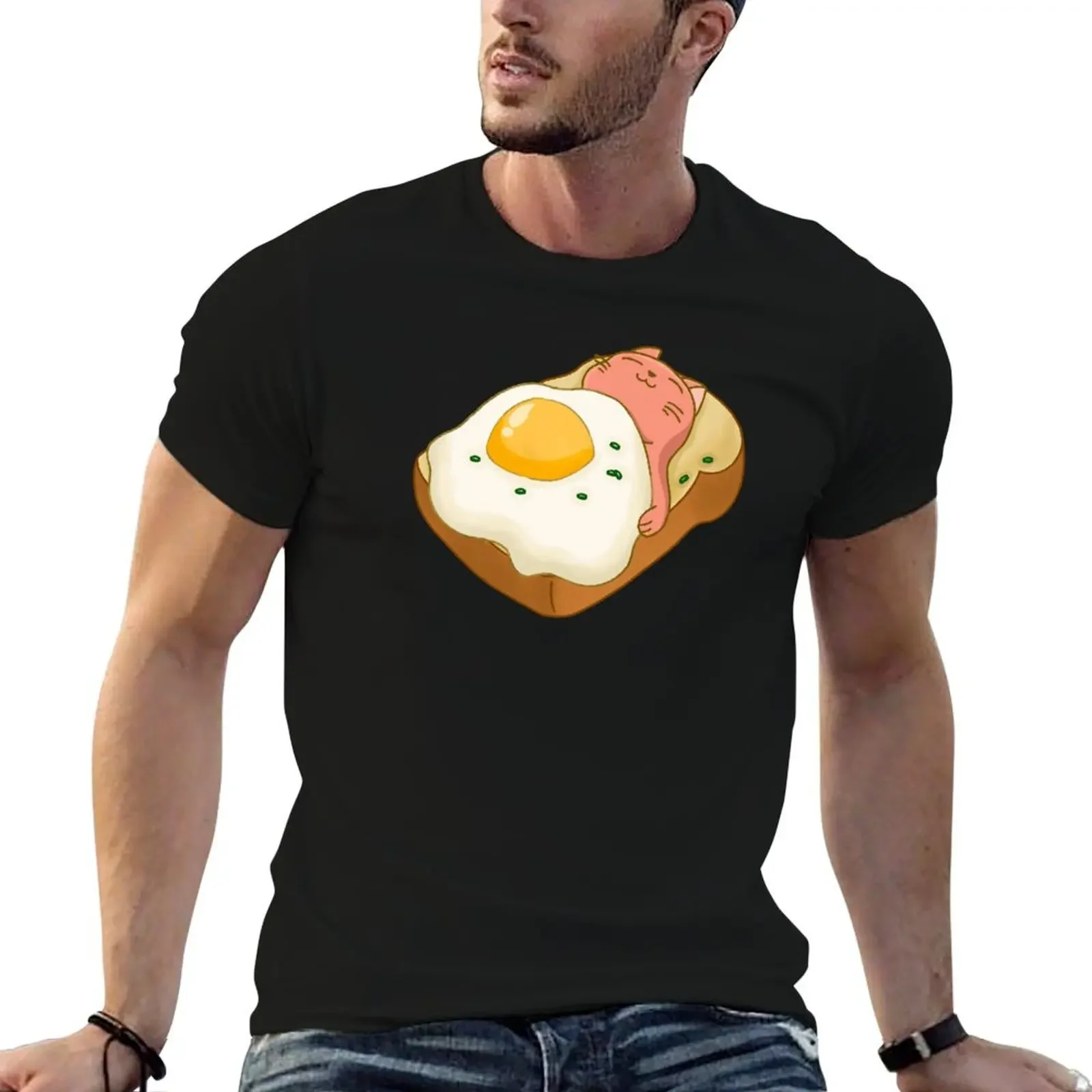 

Sleeping Cat T-Shirt T-shirts oversize aesthetic clothes clothing for men