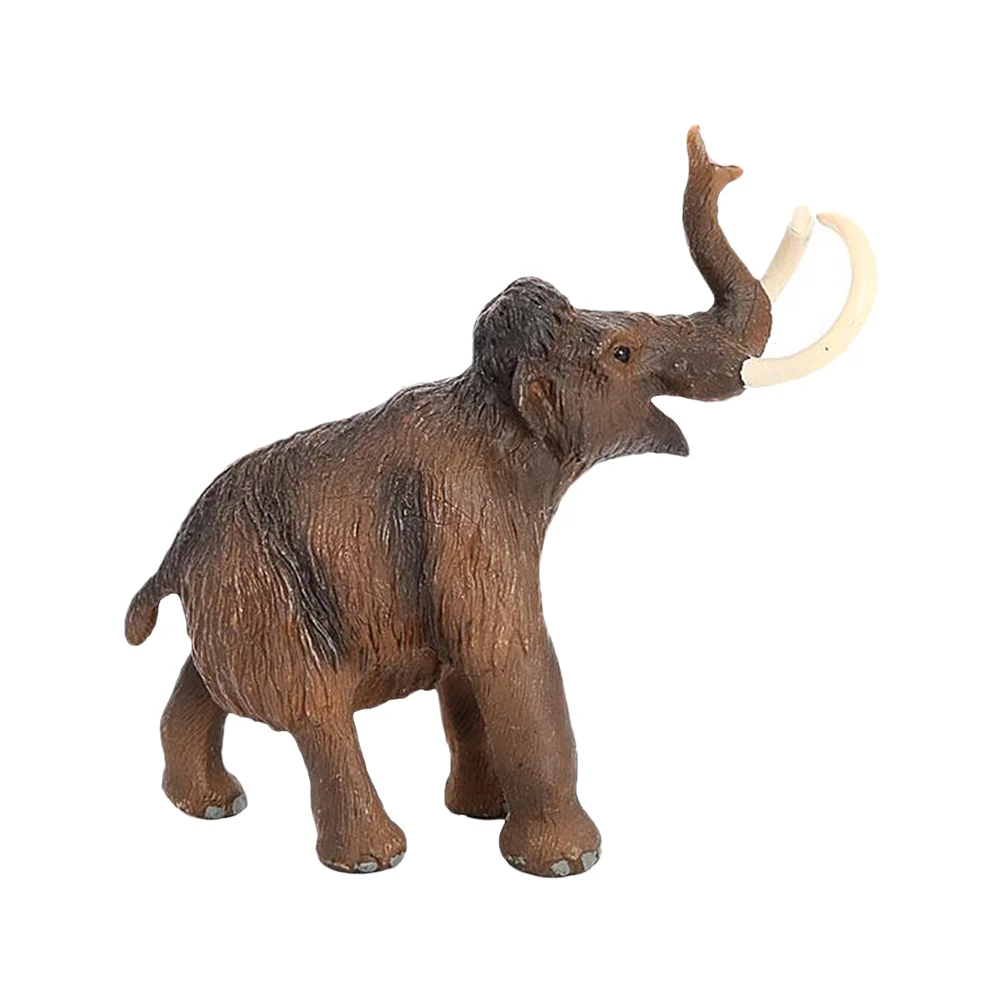 Mini Woolly Child Elephant Handicrafts Pvc Miniature Toys Realistic Animal