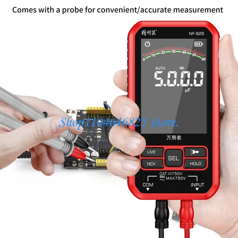 Multifunction Digital Multimete True RMS Handheld High Precisions Tester NCV Votage 6000 Count Resistance