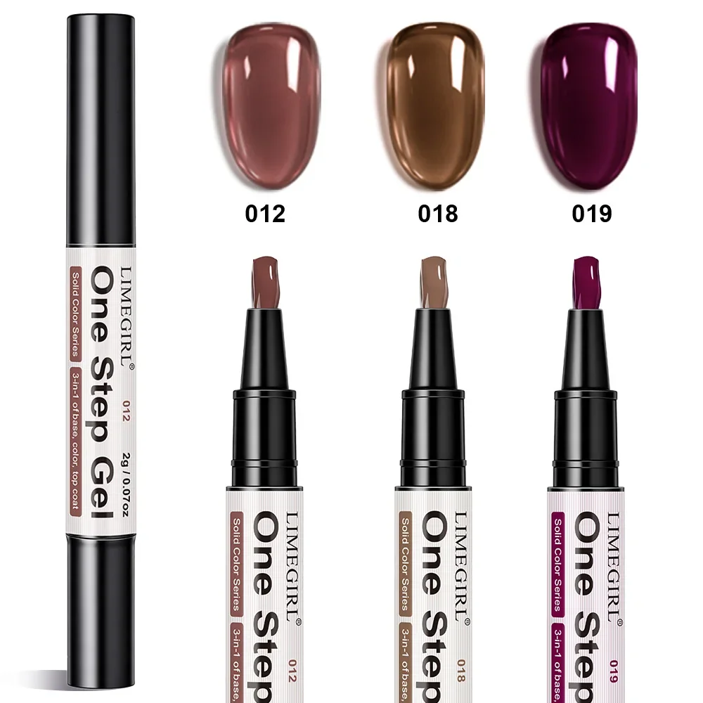 3pcs Gel Nail Polish Pen Set 3in1 Gel Nail Varnish Quick-Dry Long-Lasting Graffiti Painting Brush for Outdoor Travel
