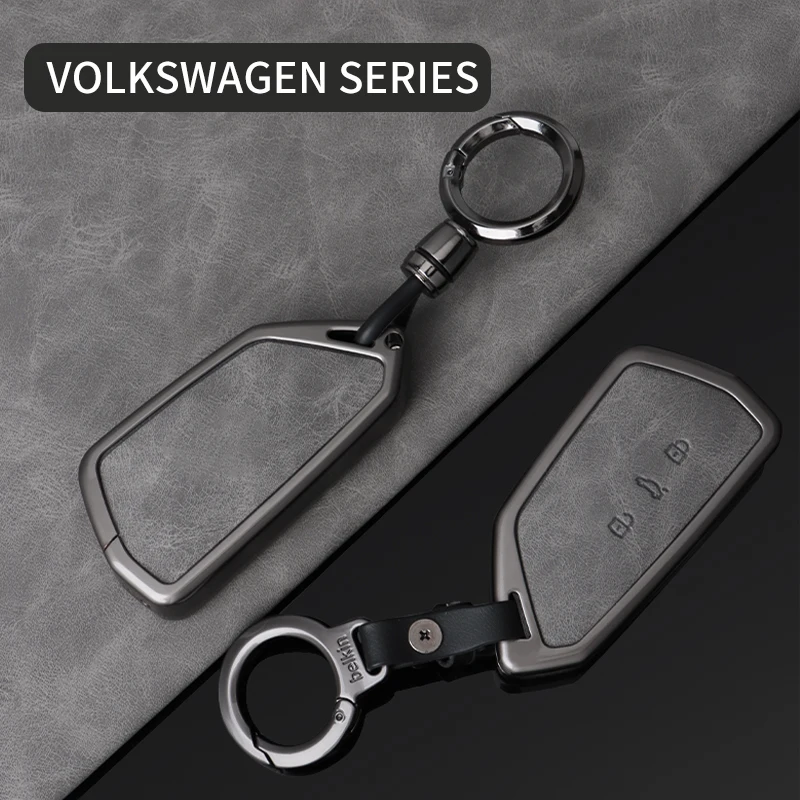 Leder-Schlüsseletui für VW ID.3 ID.4 Golf 8 MK8 Cupra Skoda Octavia A8 SEAT Leon MK4 Formentor Tarraco – Detail 9